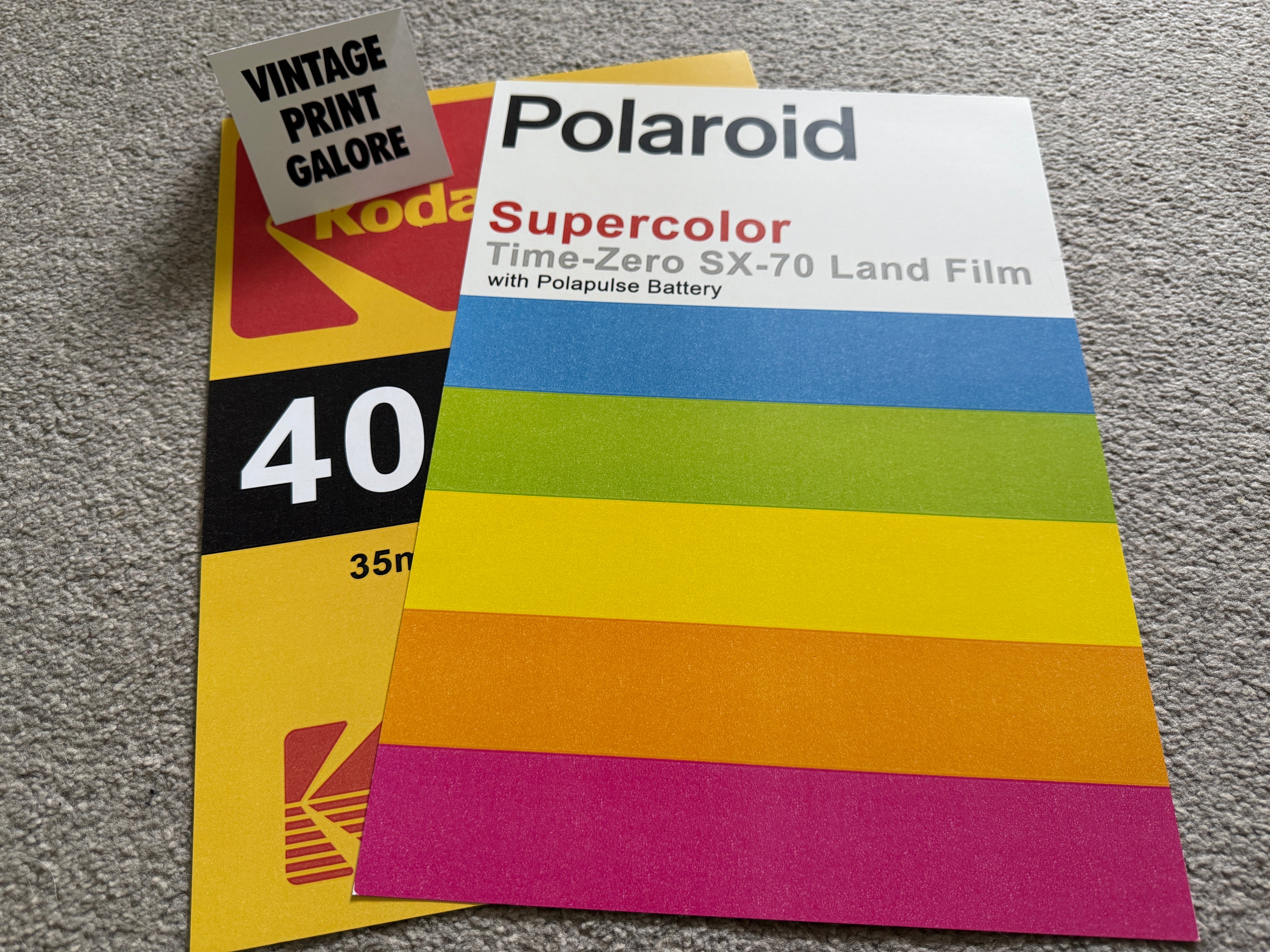 Vintage Style Polaroid Supercolor Camera Film Advertisment Poster Print.