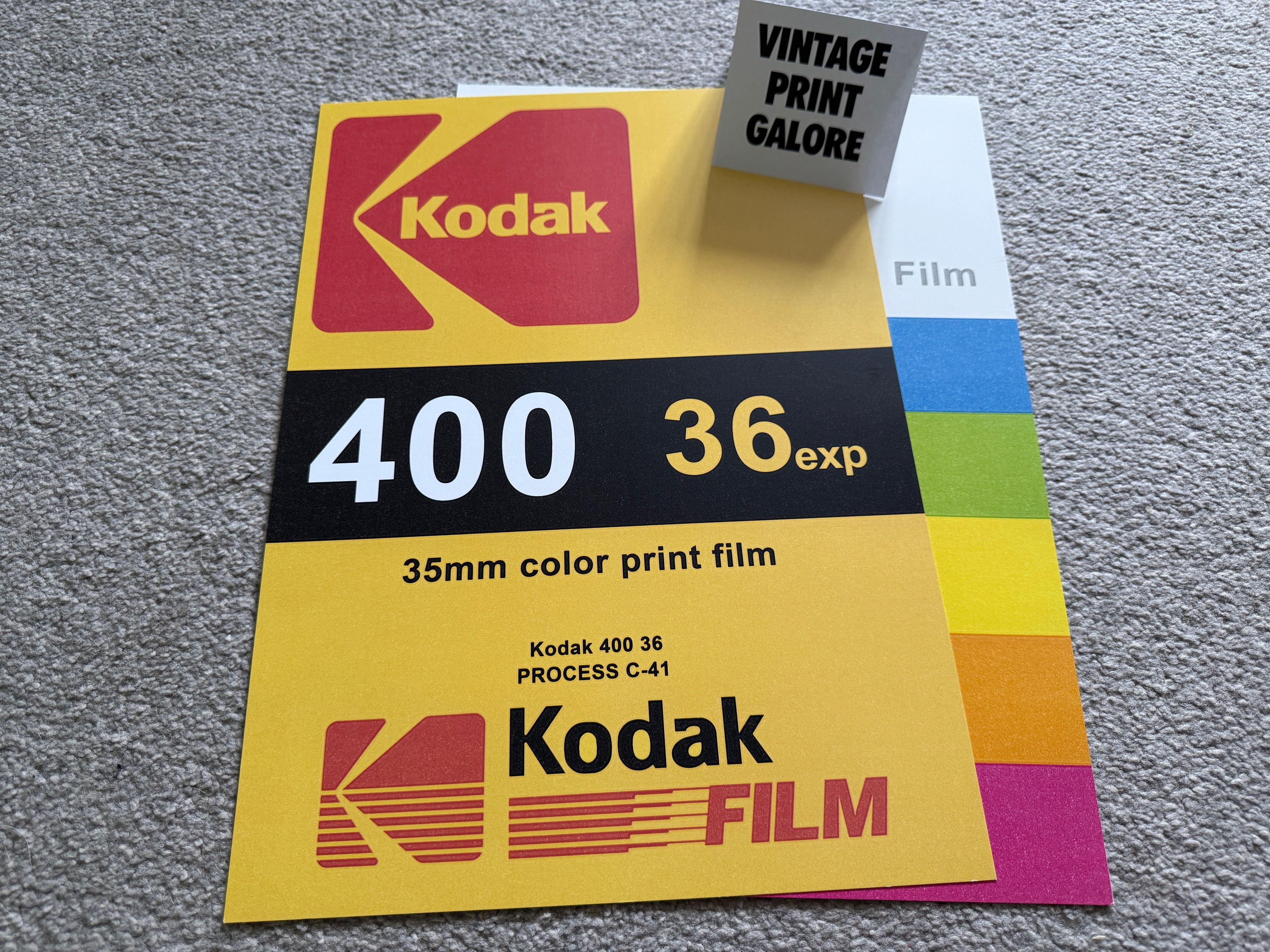 Vintage Style Kodak 400 Camera Film Advertisment Poster Print.