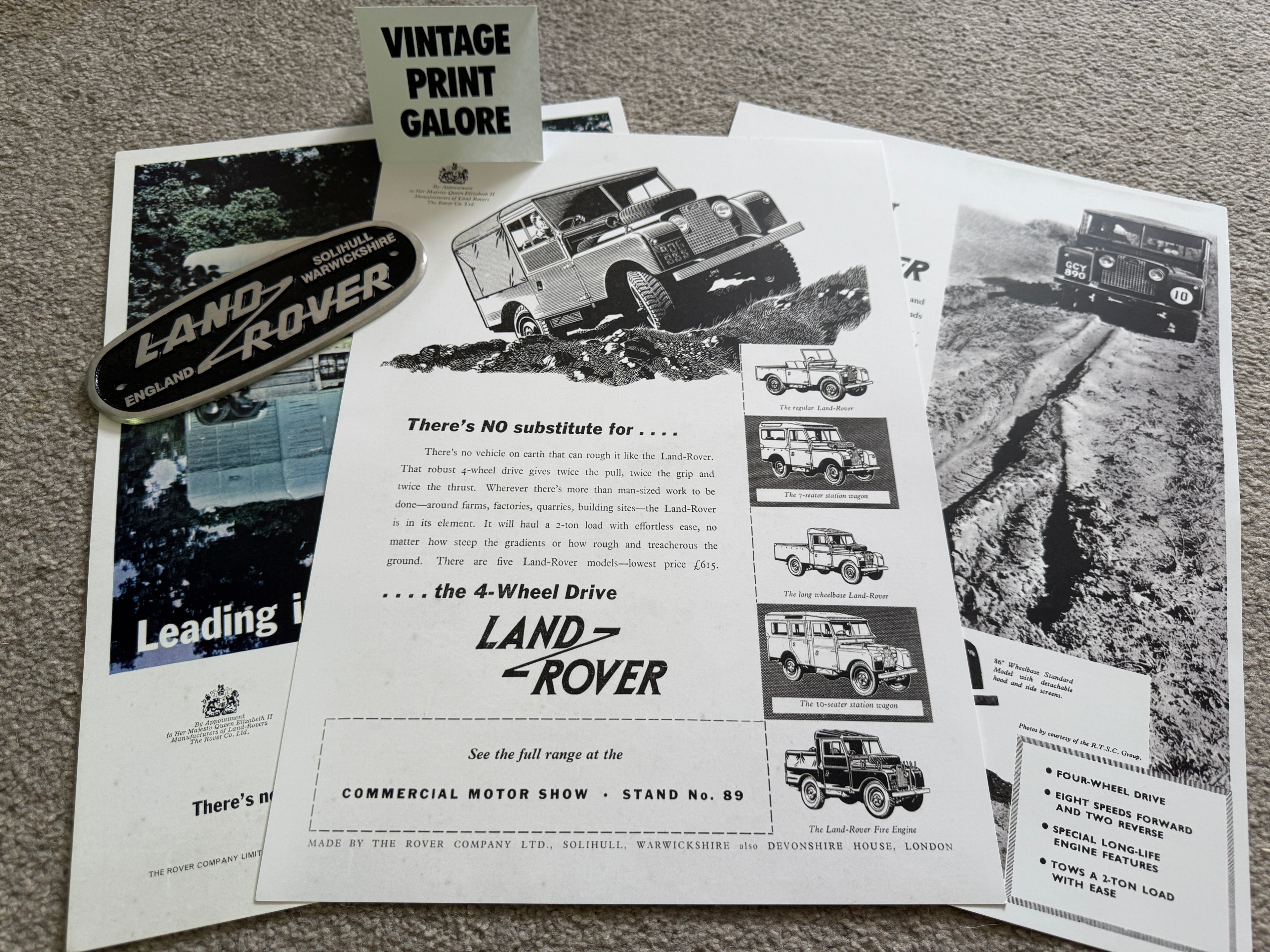 Vintage Style Land Rover Series Classic 4X4 Advertisment Poster Print.