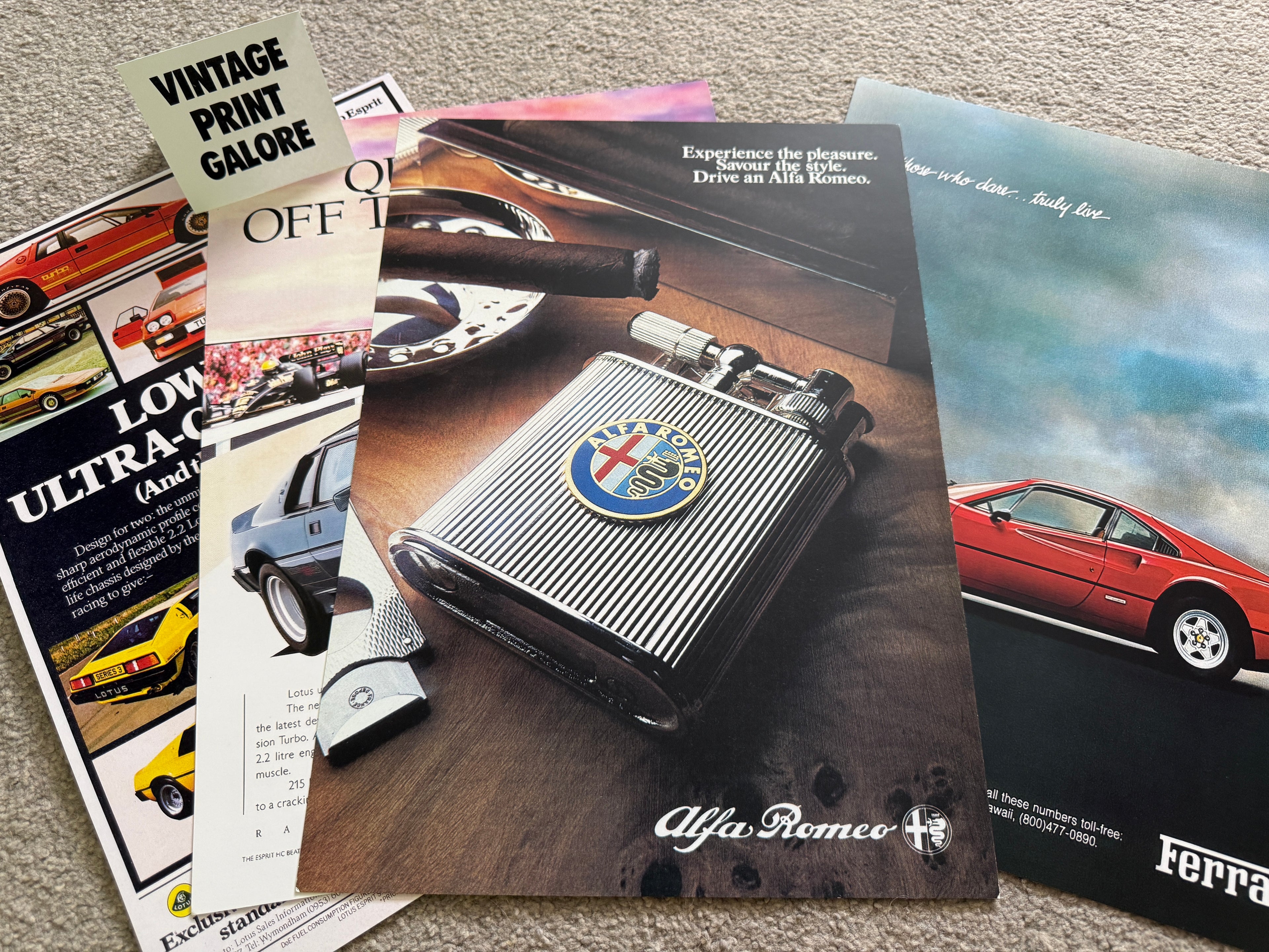 Vintage Style Alfa Romeo Advertisment Poster Print.