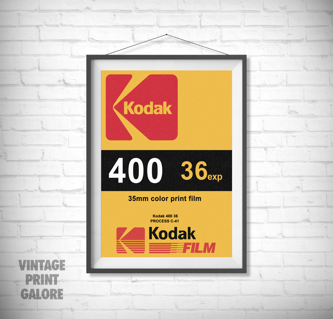 Vintage Style Kodak 400 Camera Film Advertisment Poster Print.