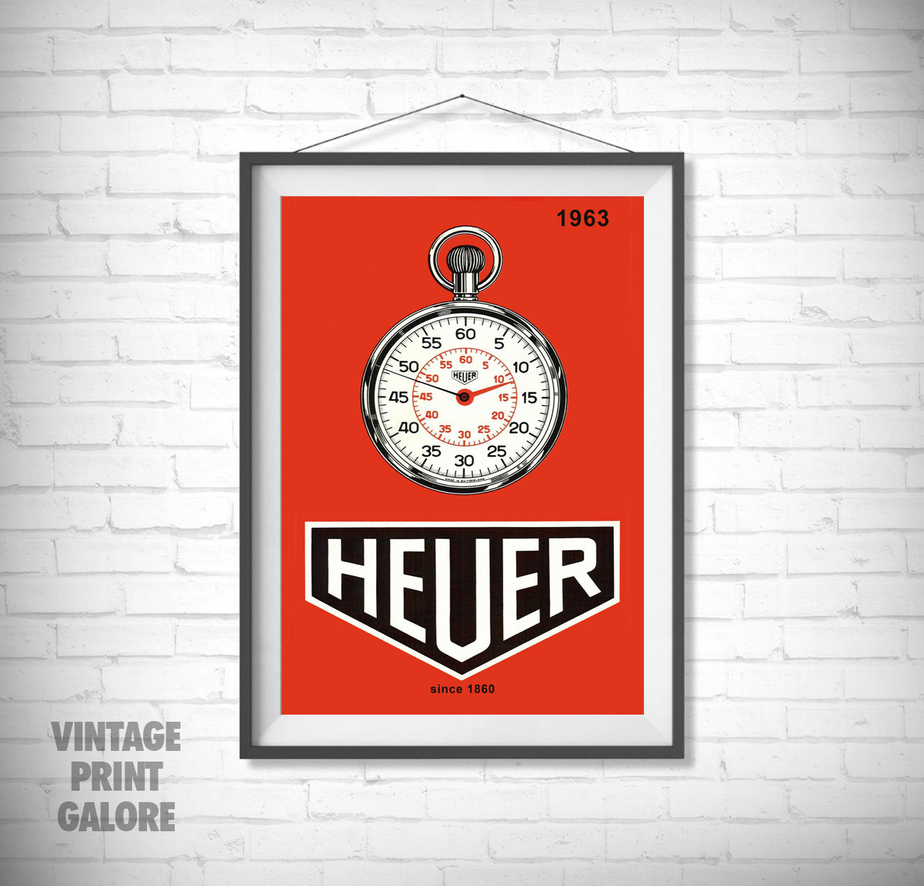 Vintage Style Tag Heuer Racing Luxury Watch Advertisment Print.